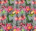 Floral Labyrinth Pattern Upholstery Fabric