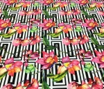 Floral Labyrinth Pattern Upholstery Fabric - Image 4