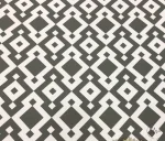 Geometric White Grey Upholstery Fabric - Image 3