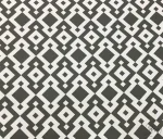 Geometric White Grey Upholstery Fabric