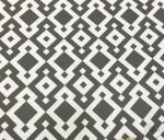 Geometric White Grey Upholstery Fabric - Image 8