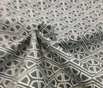 Gray and White Geometric Patterned Upholstery Fabric - Image 5