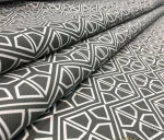Gray and White Geometric Patterned Upholstery Fabric - Image 7
