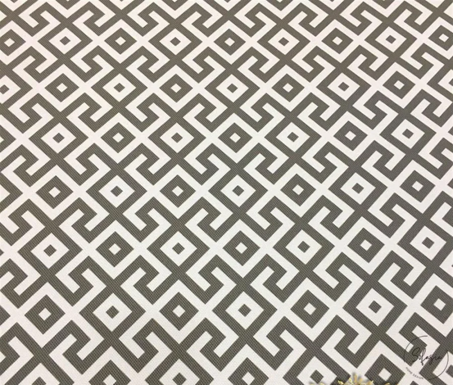 Greek Patterned (Labyrinth / Geometric) Modern Upholstery and Cushion Fabric Greek Patterned (Labyrinth / Geometric) Modern Upholstery and Cushion Fabric - Image 1