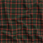Green and Red Plaid Patterned Sofa and Curtain Fabric