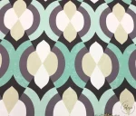 Green Beige Ethnic Patterned Curtain and Upholstery Fabric - Image 3