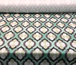 Green Beige Ethnic Patterned Curtain and Upholstery Fabric - Image 4