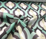 Green Beige Ethnic Patterned Curtain and Upholstery Fabric - Image 5