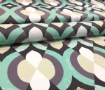 Green Beige Ethnic Patterned Curtain and Upholstery Fabric - Image 6