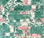 Green Patchwork Style Upholstery and Curtain Fabric - Image 3