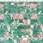 Green Patchwork Style Upholstery and Curtain Fabric