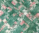 Green Patchwork Style Upholstery and Curtain Fabric - Image 6