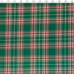Green-Pink Plaid Patterned Sofa and Curtain Fabric