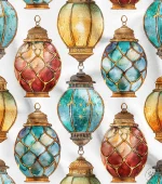 Lamp-themed modern and stylish upholstery fabric. - Image 4