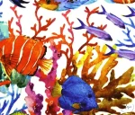 Multicolored Aquarium Pattern Upholstery Fabric - Image 3