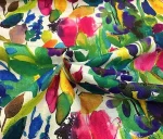 Multicolored Leaf Pattern Upholstery Fabric - Image 3