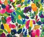 Multicolored Leaf Pattern Upholstery Fabric