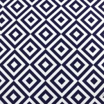 Navy Blue and White Checked Upholstery Fabric