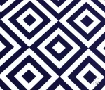 Navy Blue and White Checked Upholstery Fabric - Image 4