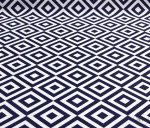 Navy Blue and White Checked Upholstery Fabric - Image 7