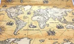 Old World Map Pattern Upholstery Fabric - Image 4