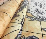 Old World Map Pattern Upholstery Fabric - Image 8