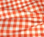 Orange Plaid Sofa and Curtain Fabric with Square Pattern - Image 3