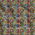 Patchwork Colorful Geometric Pattern Upholstery Fabric
