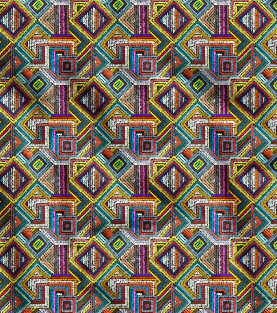 Patchwork Colorful Geometric Pattern Upholstery Fabric Patchwork Colorful Geometric Pattern Upholstery Fabric - Image 1