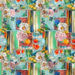 Patchwork Design Ikat Fabric Model