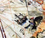 Piri Reis Map Patterned Upholstery Fabric - Image 12