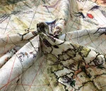 Piri Reis Map Patterned Upholstery Fabric - Image 5