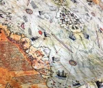Piri Reis Map Patterned Upholstery Fabric - Image 6