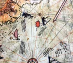 Piri Reis Map Patterned Upholstery Fabric - Image 7