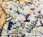 Piri Reis Map Patterned Upholstery Fabric - Image 10