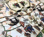 Piri Reis Map Patterned Upholstery Fabric - Image 11