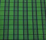 Plaid Green Curtain Fabric