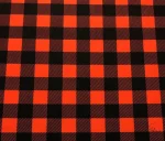Red and Black Plaid Pattern Upholstery Fabric - Image 3