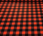 Red and Black Plaid Pattern Upholstery Fabric