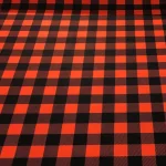 Red and Black Plaid Pattern Upholstery Fabric