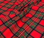 Red and Green Plaid Pattern Curtain and Upholstery Fabric - Image 3