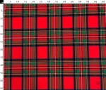 Red and Green Plaid Pattern Curtain and Upholstery Fabric