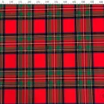 Red and Green Plaid Pattern Curtain and Upholstery Fabric