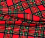 Red and Green Plaid Pattern Curtain and Upholstery Fabric - Image 4