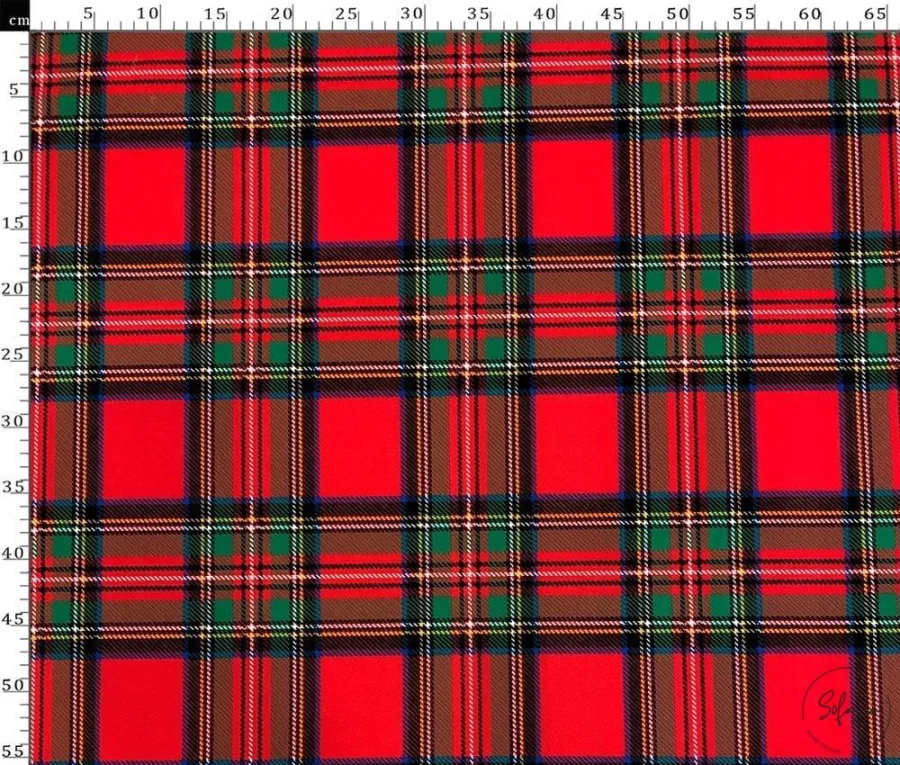 Red and Green Plaid Pattern Curtain and Upholstery Fabric Red and Green Plaid Pattern Curtain and Upholstery Fabric - Image 1