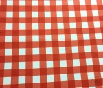 Red and White Plaid Upholstery Fabric - Image 3