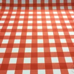 Red and White Plaid Upholstery Fabric