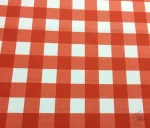 Red and White Plaid Upholstery Fabric - Image 5