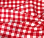Red Plaid Pattern Sofa and Curtain Fabric - Image 3