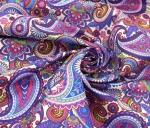 Shawl Patterned Purple Upholstery Fabric - Image 3